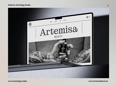 Website for Artemisa Beauty beauty corporate design footer hero section landing ui ux website
