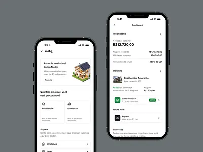 Mobg White Label landing page real state ui design uidesign website