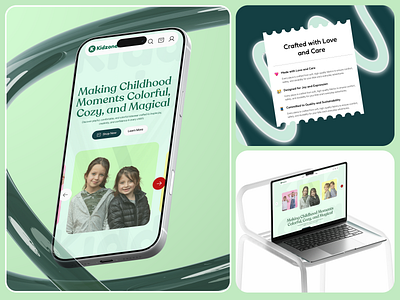 eCommerce UI for Kidzone children fashion colorful design ecommerce ecommerce ui ecommerce website fashion website figma kids clothing kids website kidswear online store playful design retail website soft colors ui uiux ux web design