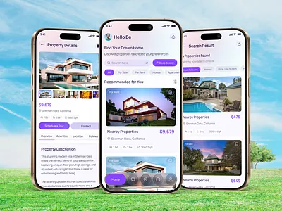 Real Estate Mobile App UI/UX | Modern, Clean & High-Conversion app interface product service startup ui ux web