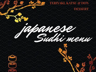 Japanese Sushi menu front page design by boldline pixel creative menu design digital menu design food design studio food identity design japanese menu deisgn menu design menu design inspiration menu mockup restaurant branding restaurant menu design sushi menu