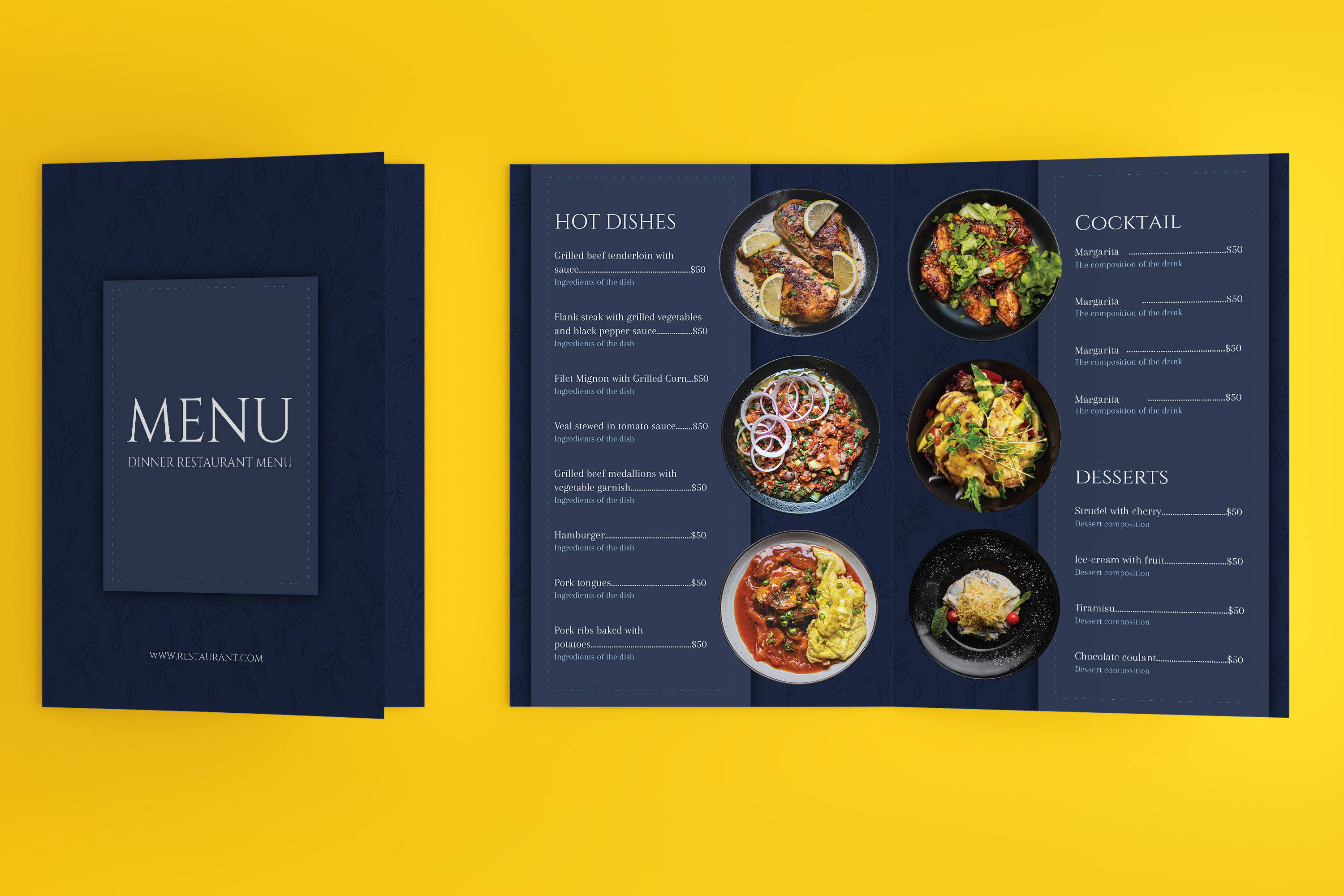 Example of Flayer And Brouchure  And Menu Design