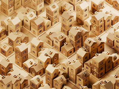 Homegrown 3d 3d animation apartment blender blender3d building city home house illustration isometric isometric illustration toy urban wood