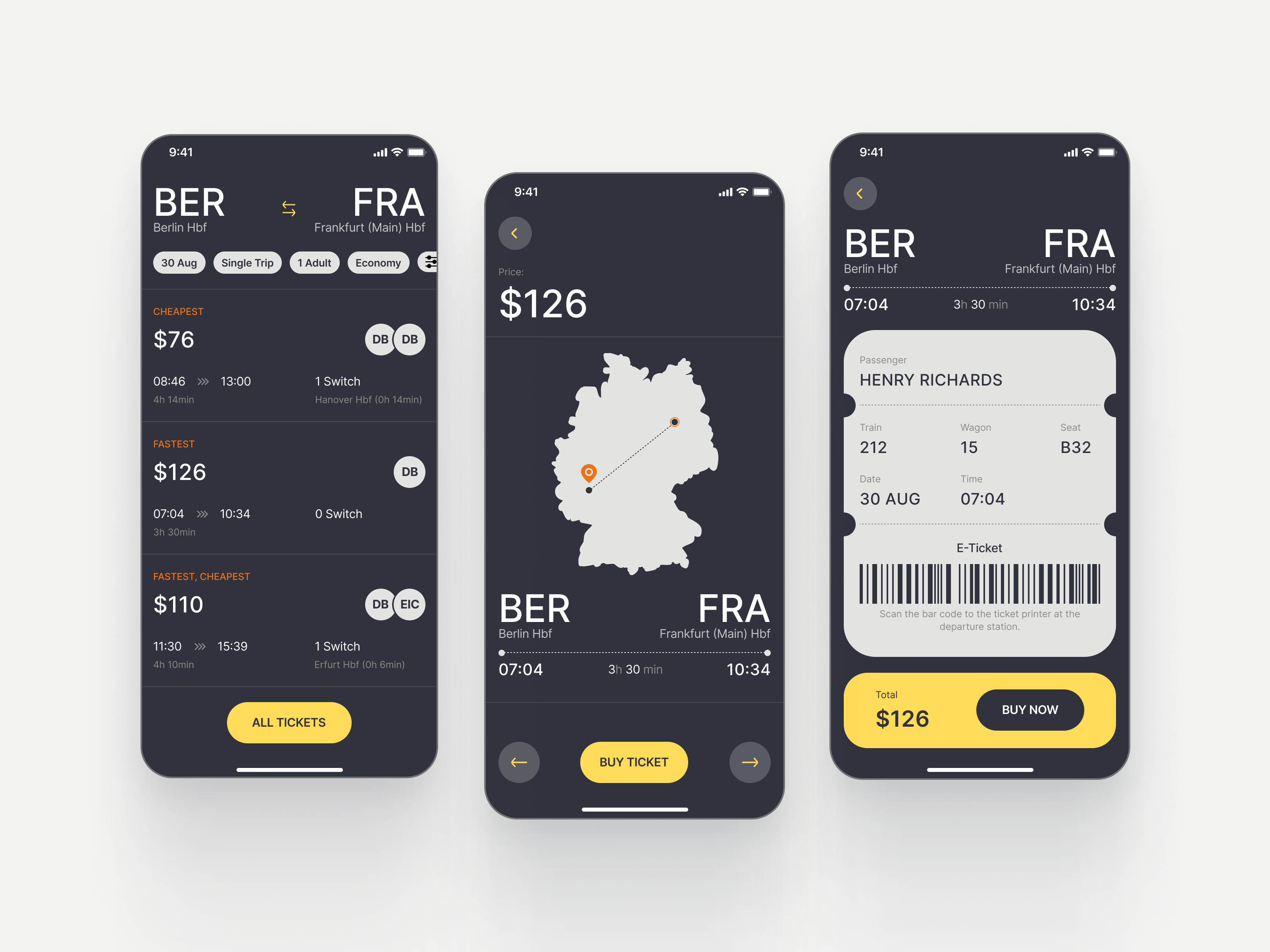 Train Ticket Booking App By Yana Kuklis On Dribbble