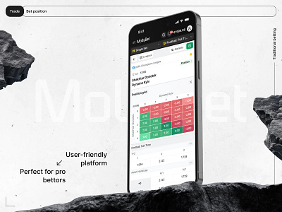 Mollybet: Bet Position bet betting bookmaker design football interface light mobile mollybet odds position product sports betting sportsbook trade ui ux website