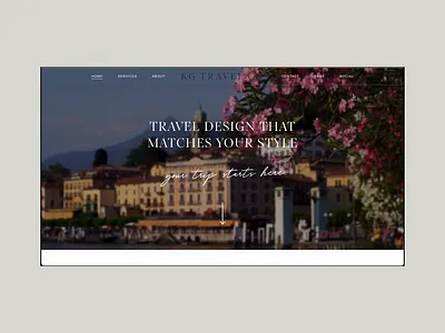 Refined Digital Home For KG Travel Co. atelier m brand brand consultation brand design brand identity brand strategy branding canada canadian owned english logo shopify site design squarespace squarespace site travel site usa website design