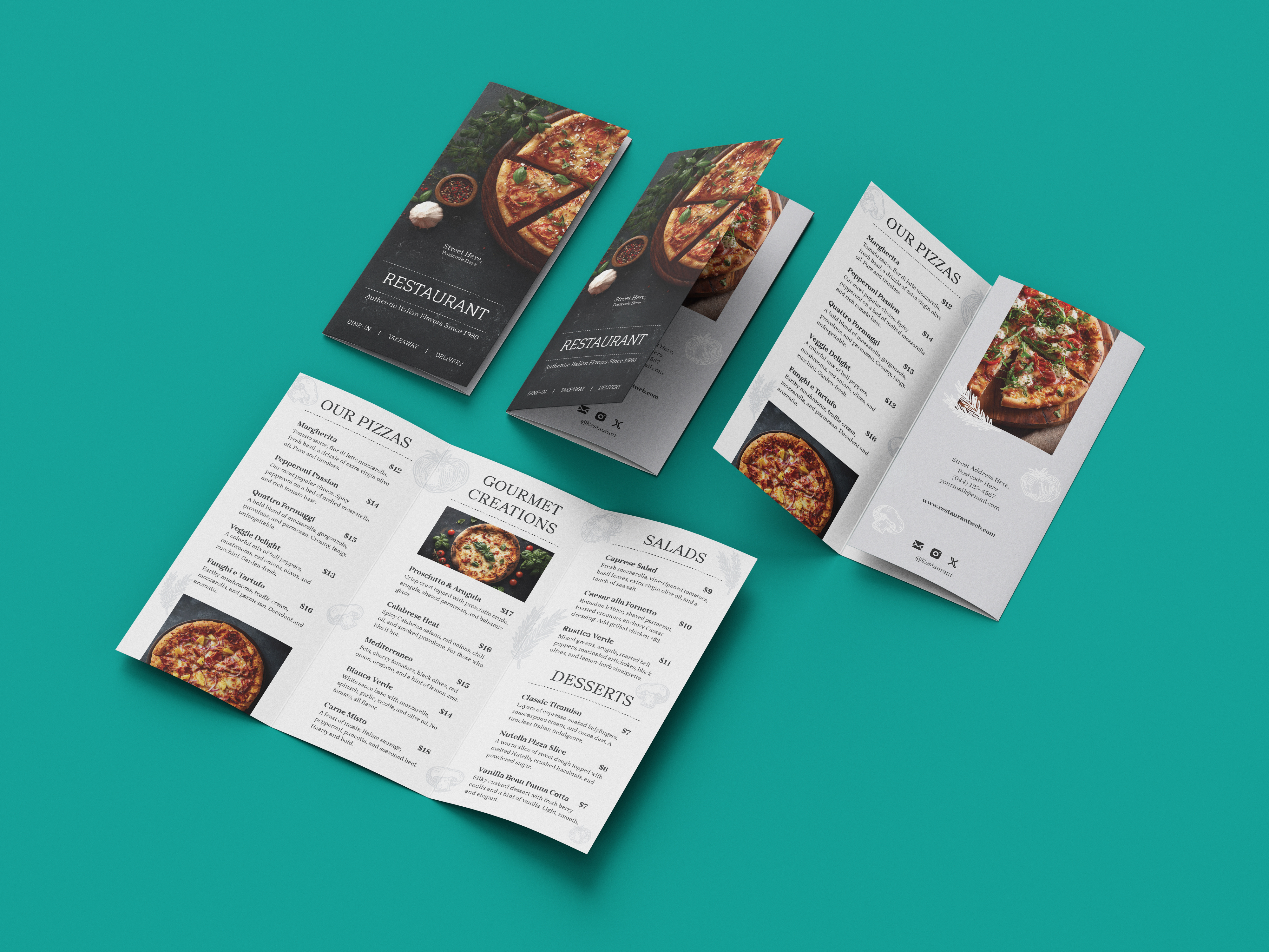 Example of Flayer And Brouchure  And Menu Design