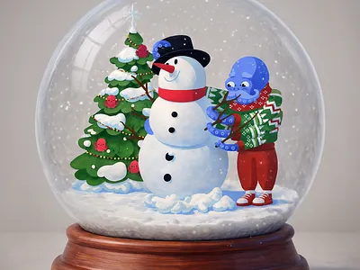 Integrate.io loves winter holidays 3d branding graphic design