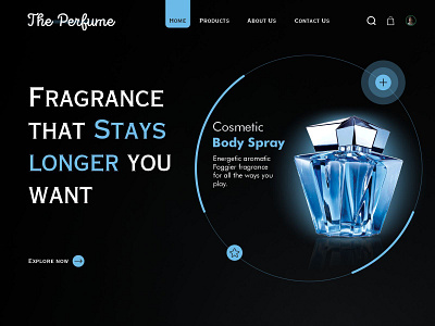 Fragrance Front Web page Design app design graphic design ui ux