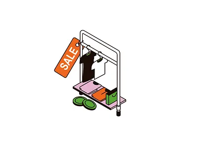 shopping isometric affinity illustration isometric