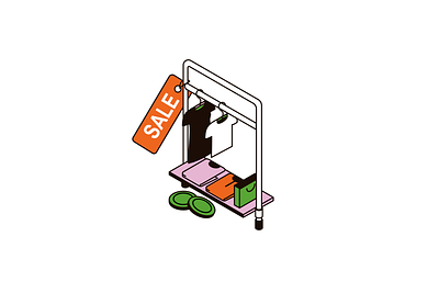 shopping isometric affinity illustration isometric