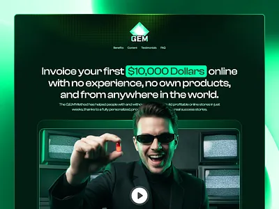 Landing Page ✦ Conversion ✦ GEM dropshipping landing page mentoring web design