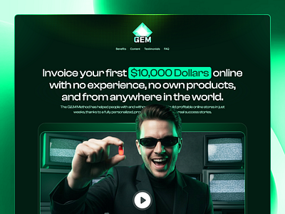 Landing Page ✦ Conversion ✦ GEM dropshipping landing page mentoring web design