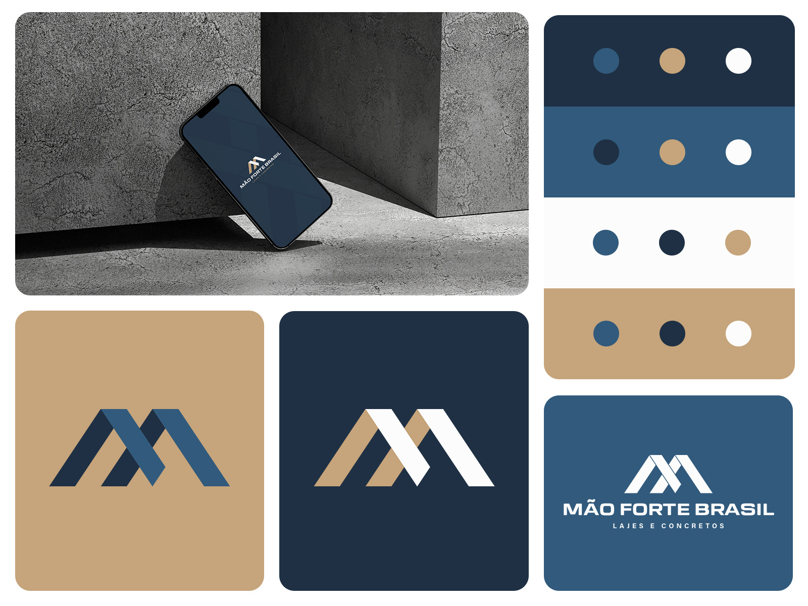 Mão Forte Brasil | Bento Branding bento grid branding construction industry logo