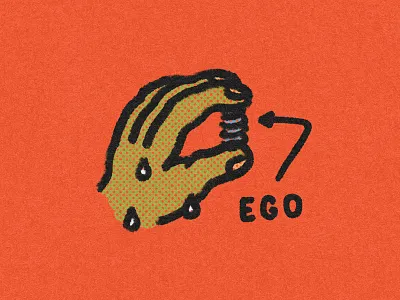 eternal struggle diagram ego expand fingers grow hand metaphor pinch self shrink spring strength sweat work