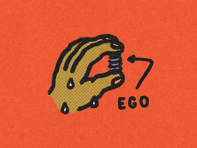 eternal struggle diagram ego expand fingers grow hand metaphor pinch self shrink spring strength sweat work