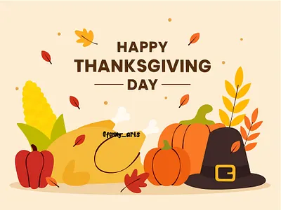 Decorated Thanksgiving Day Banner autumn background cartoon celebration cornucopia culture day decoration dinner event fall feast food harvest holiday party pumpkin thanksgiving traditional turkey