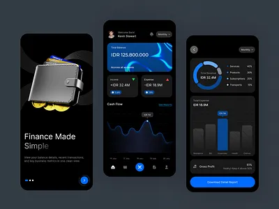 Financial Business Mobile App 3d aesthetic app branding business card clean da design finance financial business graphic design illustration mobile app simple simplified ui ux wallet website