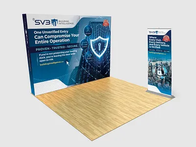 Roadshow Backdrop and Banner backdrop banner billboard building city clean creative cybersecurity design exhibition graphic design modern new print professional roadshow security