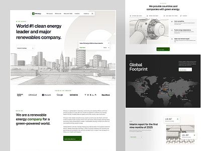 Shinergy — Clean Energy Corporate Landing Page clean energy company profile compro corporate branding corporate website eco branding energy company enterprise website environmental design green energy hero landing page minimal design modern ui renewable energy sustainable design ui design ux design web design