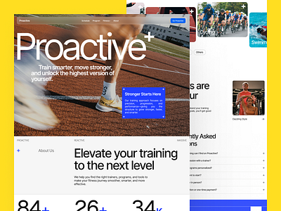 Proactive - Training Website clean fitness landingpage running sport ui webdesign website