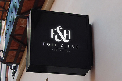 Salon Logo Design brand design branding clean creative design elegance foil graphic design hair hue letter logo minimal modern premium print professional salon