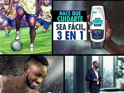 Neutro Balance Men ilustracion advertising aguilas akyanyme clubamerica dibujo digitalart futbol ilustracion ligamx media menskincare mexico neutrobalance noai painting palmolive quiñones showerroutine soccer social