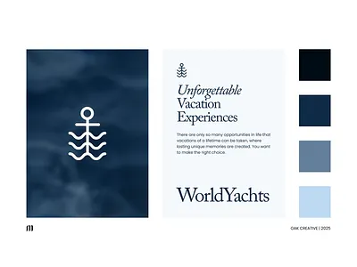 Luxury Yacht Vacation Branding branding graphic design logo