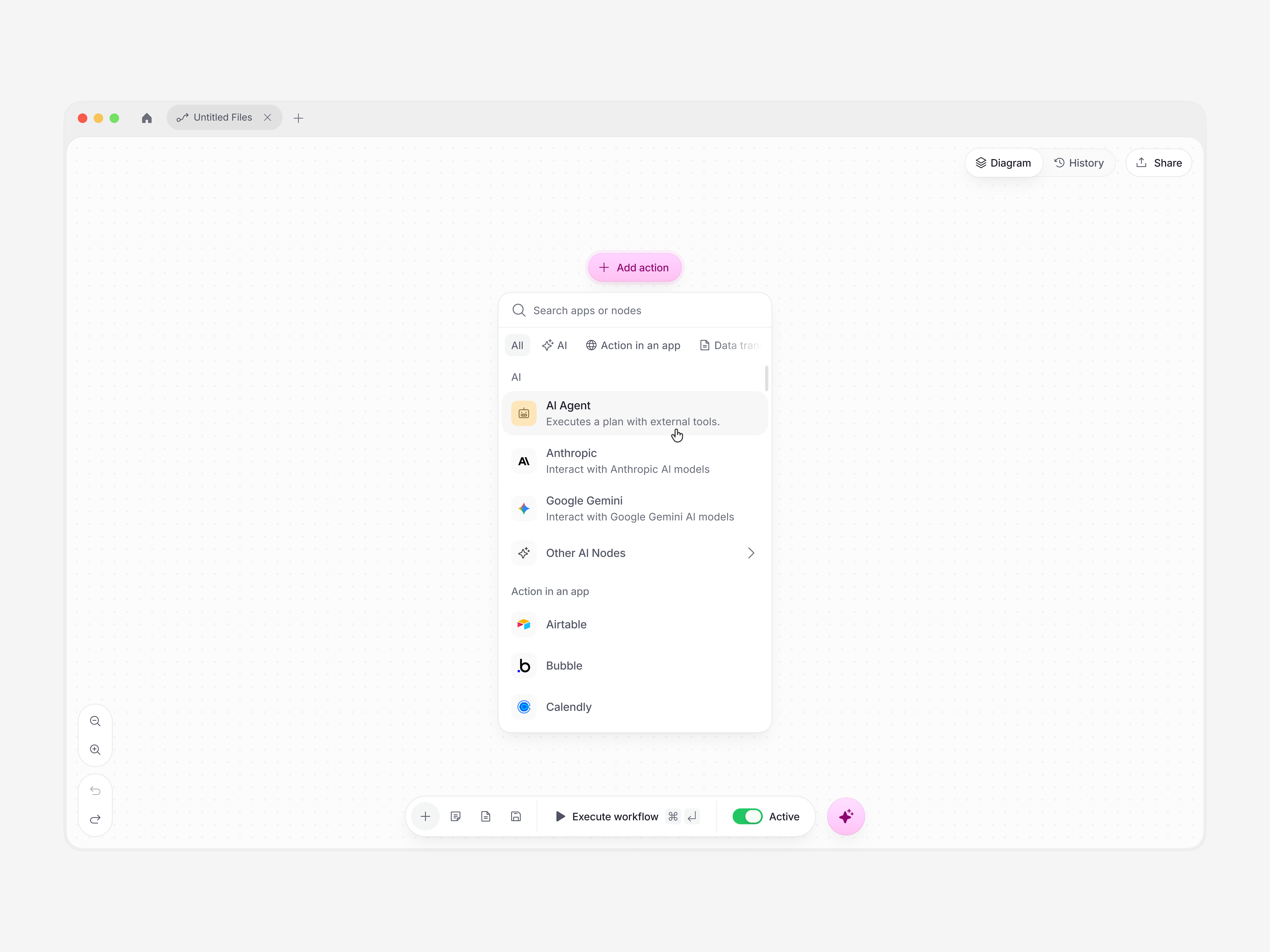 Example of Workflow builder [blank]