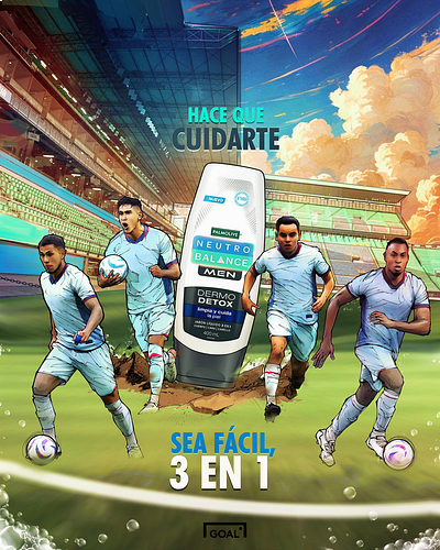 Cruz Azul Palmolive advertising illustration advertising akyanyme cruzazul dibujo digitalart futbol history ilustracion ligamx media menskincare mexico national neutrobalance noai painting palmolive showerroutine soccer social