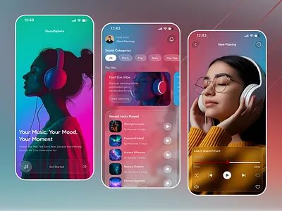 Music App Design Concept app app design design mobile app mobile app design mobile app ui music music app music app design ui ux