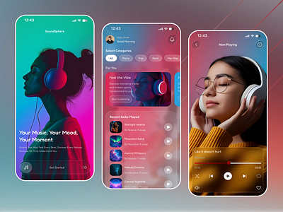 Music App Design Concept app app design design mobile app mobile app design mobile app ui music music app music app design ui ux