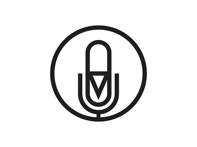 Podcast Mic Logo Design graphic design logo