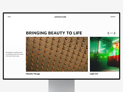 ARTEFACTURE design grid grids interaction design layout modern modern website typography ui ui design uidesign uiux user interface ux uxdesign web web design web gallery web interaction website