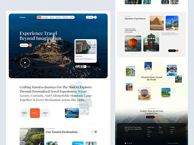 Elysian – Travel Agency Website Design ✈️ cleanui creativedesign dribbbledesign landingpagedesign pixelean tourism tourist travel agency travel agent travel landing page travel webdesign travel website travel website design travelling ui uidesign uiux uiuxdesign web design webflowdesign