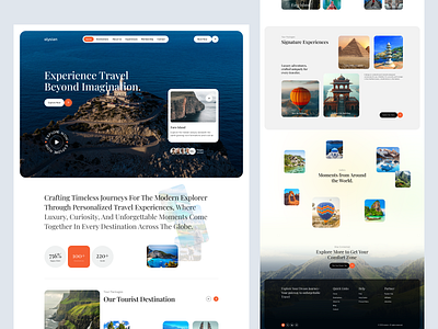 Elysian – Travel Agency Website Design ✈️ cleanui creativedesign dribbbledesign landingpagedesign pixelean tourism tourist travel agency travel agent travel landing page travel webdesign travel website travel website design travelling ui uidesign uiux uiuxdesign web design webflowdesign