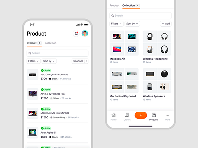 Ecomiq — Product Listing & Collection for Mobile E-Commerce collection crm customer customer management ecommerce graphic design marketplace mobile app mobile design online shop online store product design product listings product management saas saas design ui ux web builder