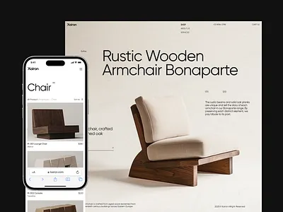 Kairon - E-Commerce Furniture Homepage chair clean ecommerce furniture furniture landingpage furniture store furniture website homepage landing page product responsive store ui web web design website website design
