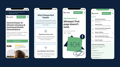 Bn2 Health (bn2health.com.au) - Mobile Web Design branding figma mobile design web design