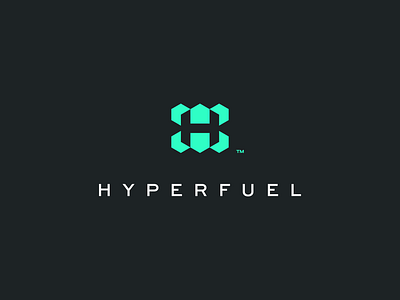 Hyperfuel Logo & Brand Identity Design bold brand identity branding colorfull design futuristic geometric geomtric graphic design initials logo logodesign modern vector