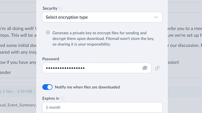 End-to-end encryption (E2EE) aes 256 encryption client side encryption cloud based service compliant file transfers confidentiality encryption at rest encryption in transit end to end encryption (e2ee) gdpr) hipaa https man in the middle attacker recipient decryption regulatory compliance (e.g. secure file sharing secure file transfer tls transport layer security upload to download protection user defined encryption key zero knowledge environment