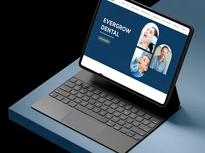 Dental Clinic Landing Page Design appointment booking branding care clean clinic company dental dentist design doctor evergrow dental health landing page logo medical modern teeth uiux webflow