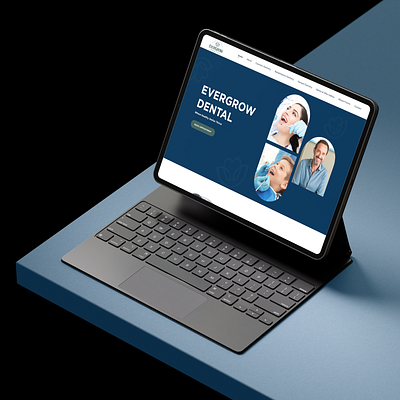 Dental Clinic Landing Page Design appointment booking branding care clean clinic company dental dentist design doctor evergrow dental health landing page logo medical modern teeth uiux webflow