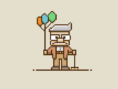 up movie pixel art disney movie pixel art disney movie up old man cartoon old man up old man up movie up movie illustration up movie pixel art