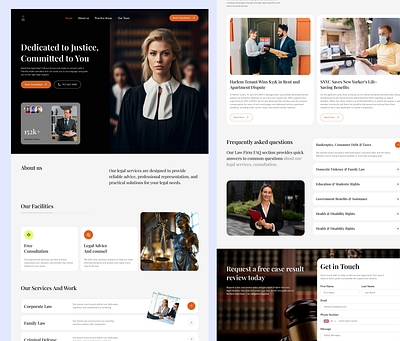 Law Firm & Legal Service Website attorney website corporate webite justice landing page law law firm law firm service lawyer consulting lawyer service legal legal service web legal support legal website ui ux web design website