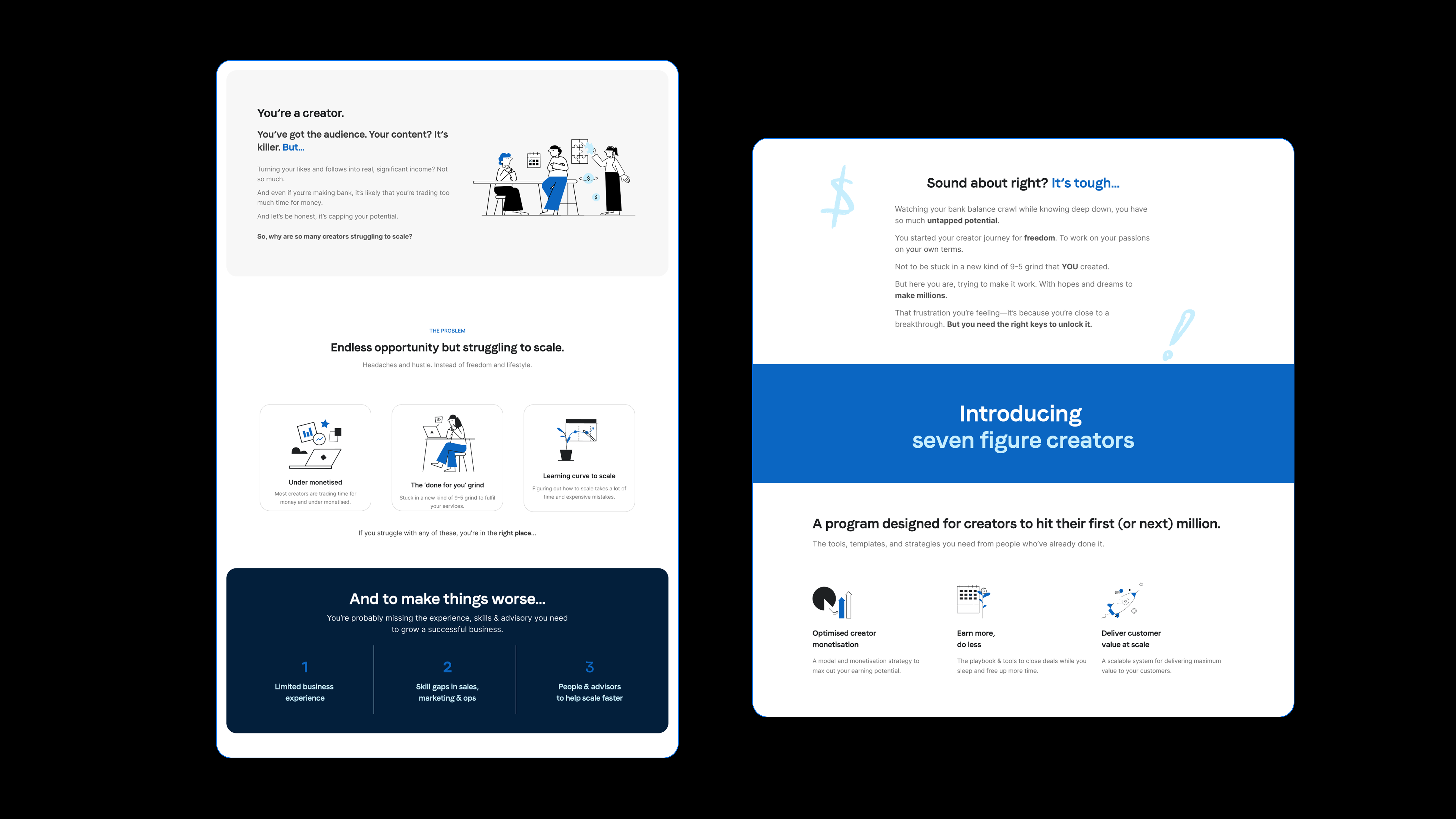 Example of Landing Page & Marketing Site Design