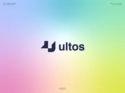 Logo Design for Ultos adobe illustrator brand identity brand logo branding guidelines branding mockup custom logo dribbble logo design logo design branding logo designer logo presentation logomark logos logotype marufiam modern logo saas startup visual identity