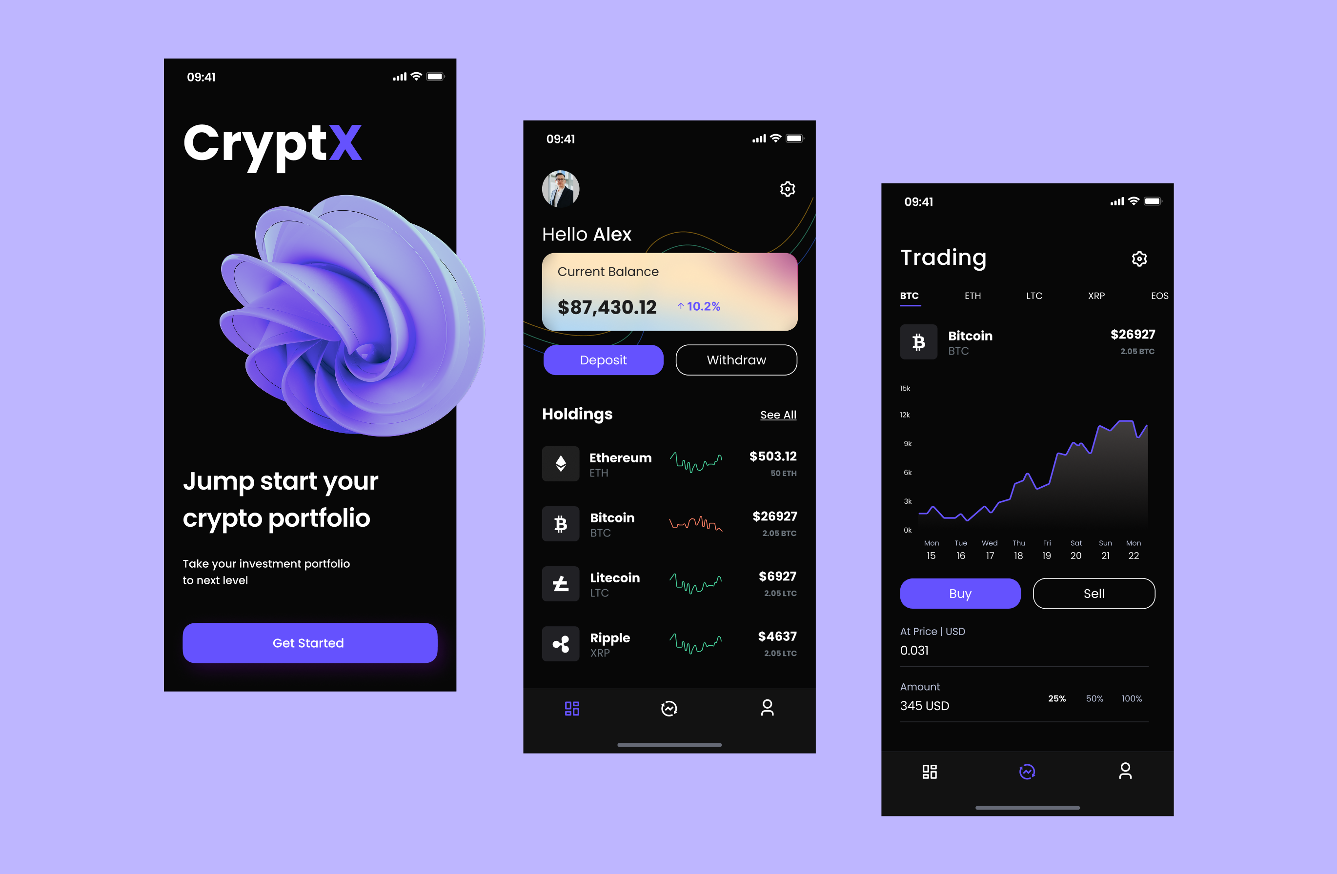 Example of App UI Design (Up To 6 Screens)