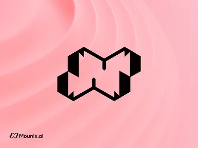 Mounix.ai Logo abstractbranding aiinspiredlogo ailogodesign brandingforsaas cleanlogomark digitalidentity futuristicbranding geometricidentity hexagonlogo logodesignerdribbble logodesigninspiration logoforstartups minimaltechlogo modernlogomark mounixai pinkbranding saasidentity startupbranding techlogo techvisuals