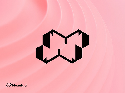 Mounix.ai Logo abstractbranding aiinspiredlogo ailogodesign brandingforsaas cleanlogomark digitalidentity futuristicbranding geometricidentity hexagonlogo logodesignerdribbble logodesigninspiration logoforstartups minimaltechlogo modernlogomark mounixai pinkbranding saasidentity startupbranding techlogo techvisuals